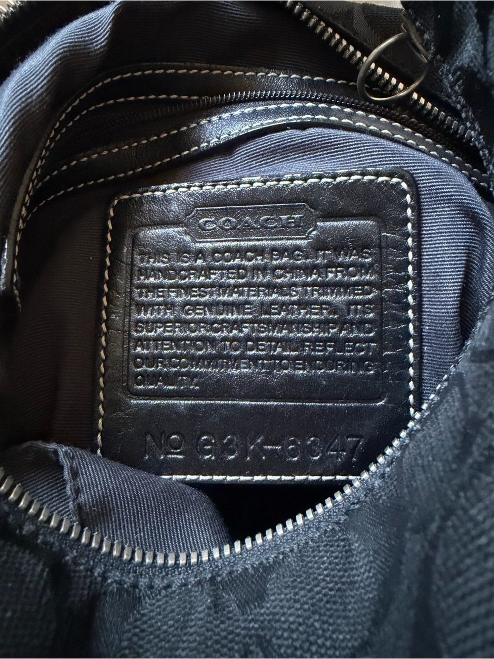 Coach Black Canvas Shoulder/Crossbody Bag - Picture 6 of 10